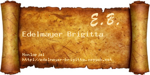 Edelmayer Brigitta névjegykártya
